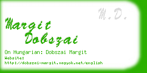 margit dobszai business card